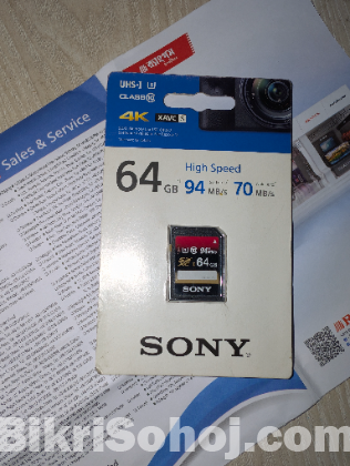 Original Sony Camera Memory Card 64GB